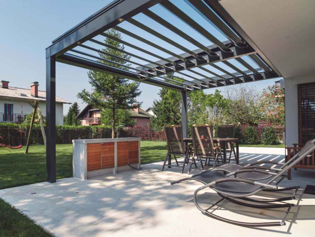 pérgola jardín