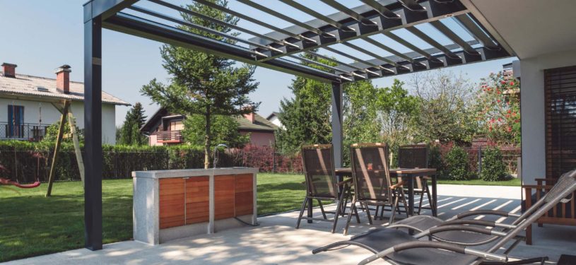 pérgola jardín